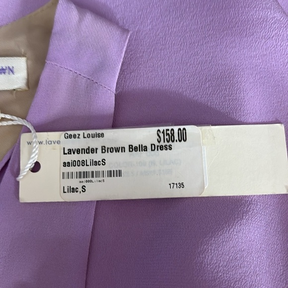 Lavender Brown Bella Silk Racerback Dress in Lilac - NEW - Size Small - Picture 6 of 8
